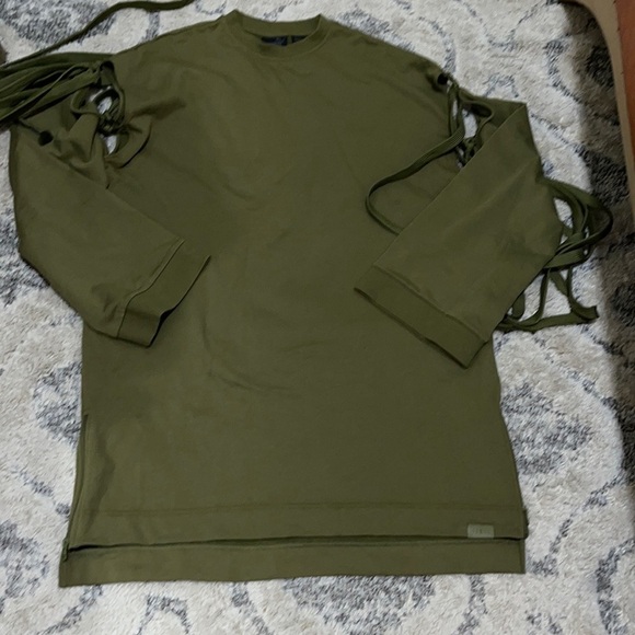 Fenty X Puma Rihanna Boho Tie sleeve Sweatshirt /Dress NWOT - Picture 12 of 14